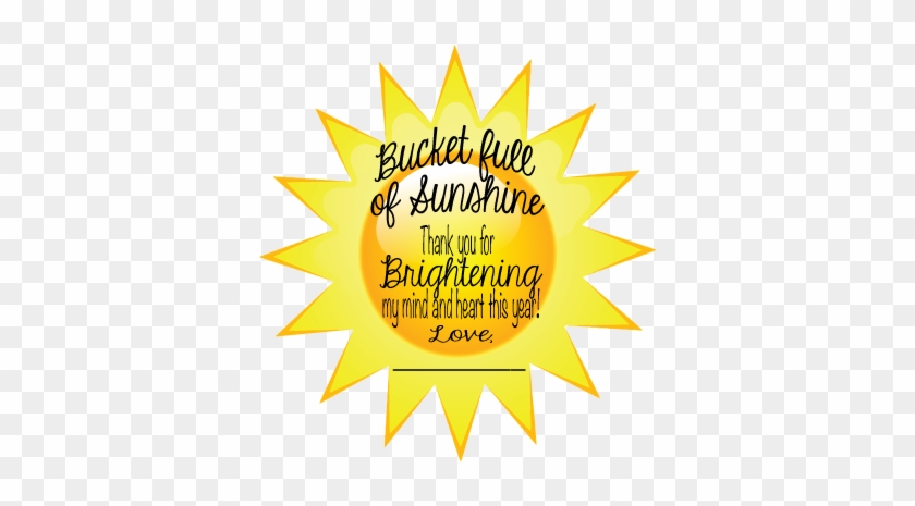Free Printable Bucket Full Of Sunshine Tag Basket Full - Circle #1075743