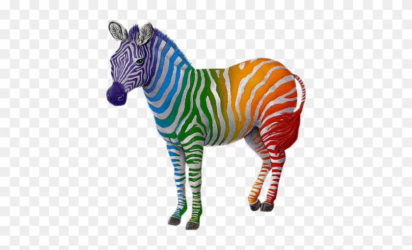 Zebra Clipart Colored Pencil And In Color Zebra Clipart - Rainbow Zebra Clip Art #1075748