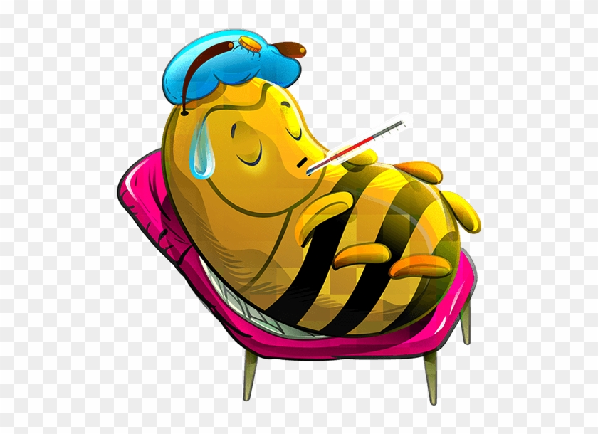 Sick Clipart Bee - Sick Bee Clipart #1075767