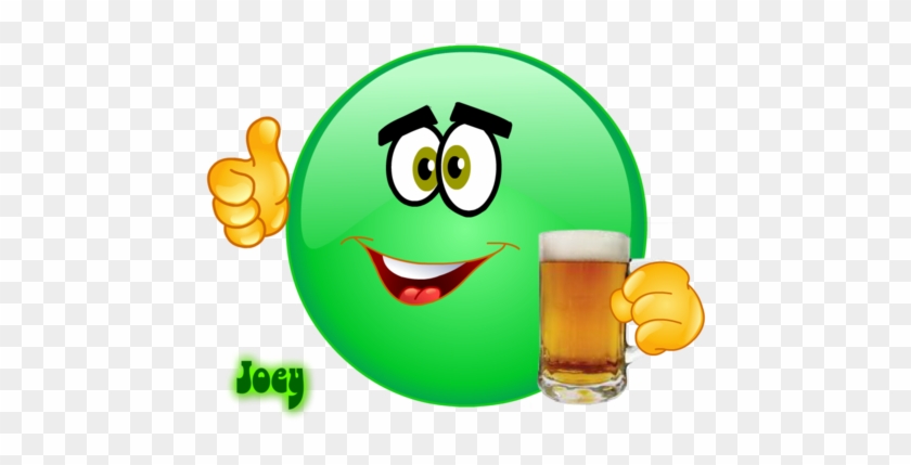 Vector Illustration Of A 3d Yellow Smiley Emoji Emoticon - Pint Of Beer #1075768