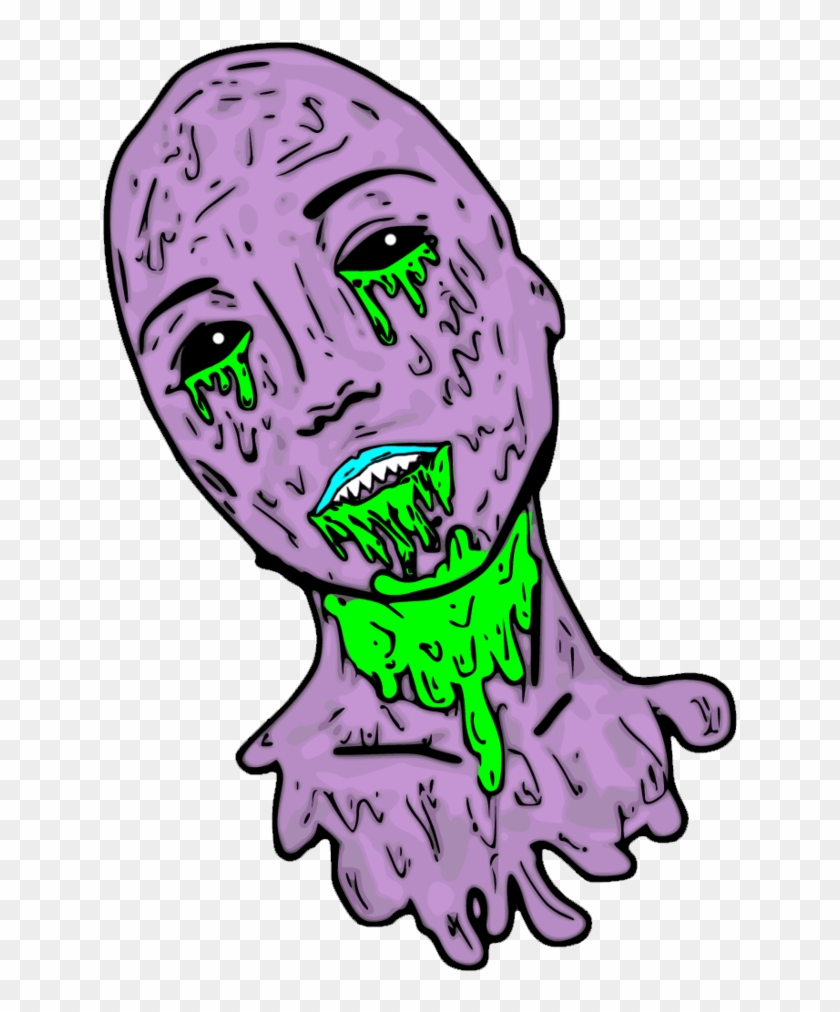Crying Zombie Head By Elmanqwerty - Грайм Арт Png #1075779