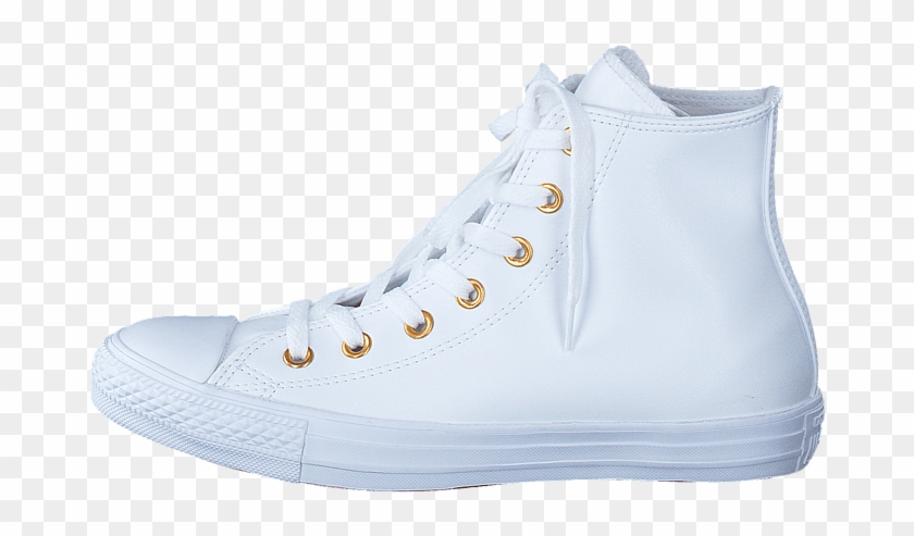 Buy Converse All Star Classic Hi Leather White/gold - Sneakers #1076089