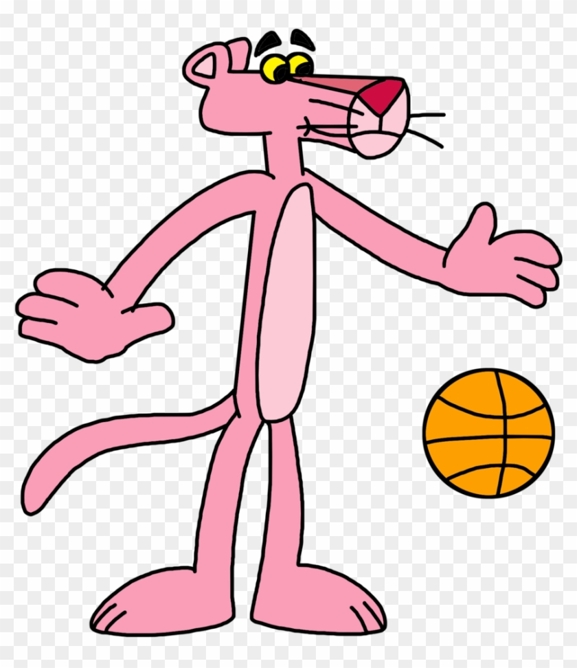 The Pink Panther With Basketball Ball By Marcospower1996 - Pink Panther Playing Sport #1076176