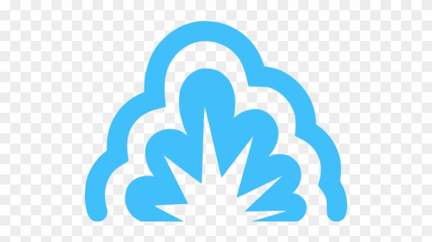 Caribbean Blue Smoke Explosion Icon - Explosion Icono Png #1076367