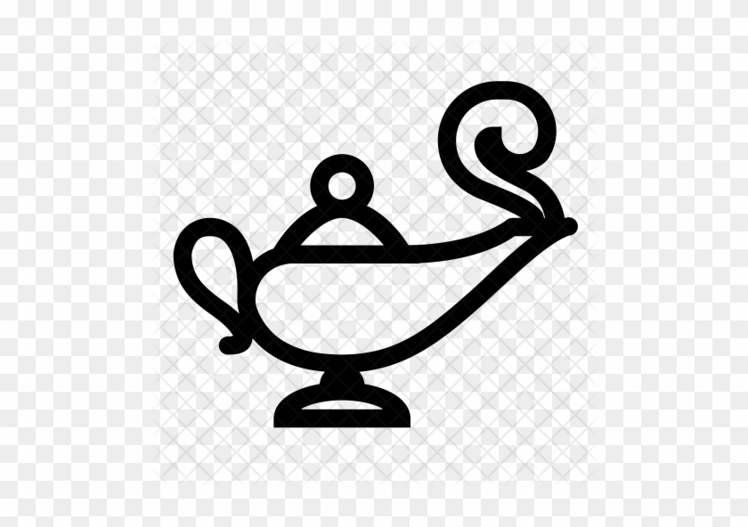 Genie Lamp Icon - Genie Lamp Icon White #1076382