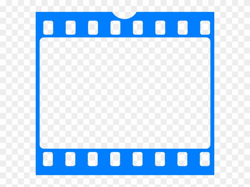 Blue Film Frame Svg Clip Arts 600 X 549 Px - Film Strip Png Blue #1076385
