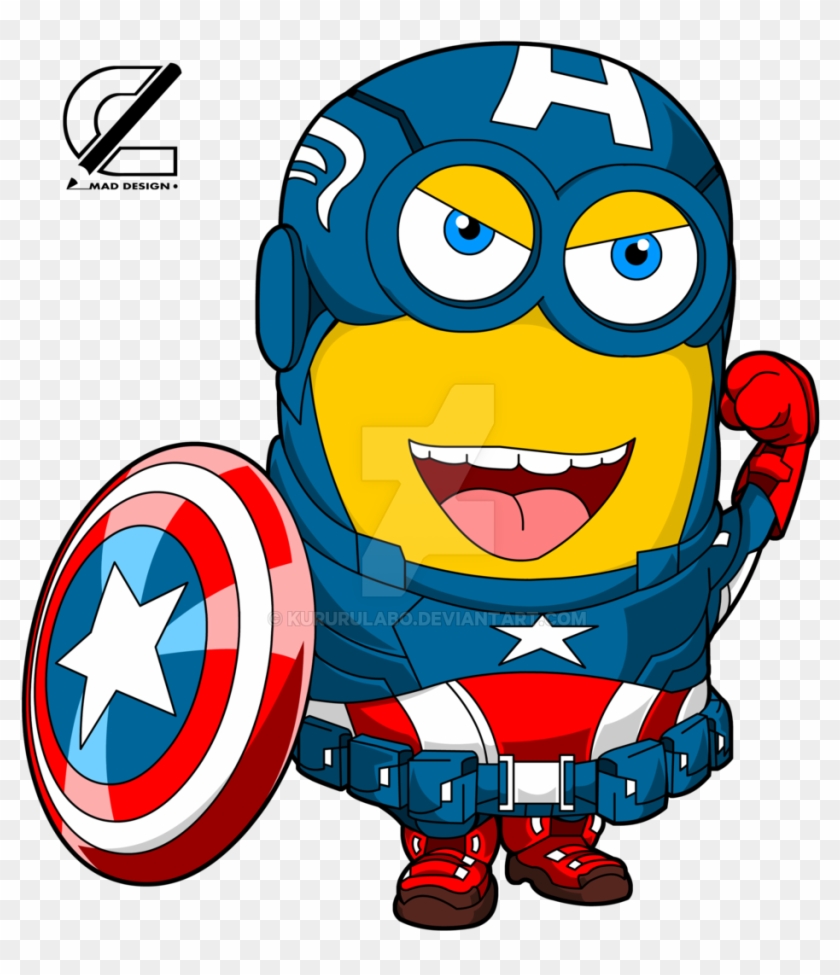 Captain America By Kururulabo Captain America By Kururulabo - Captain America Minion Png #1076912