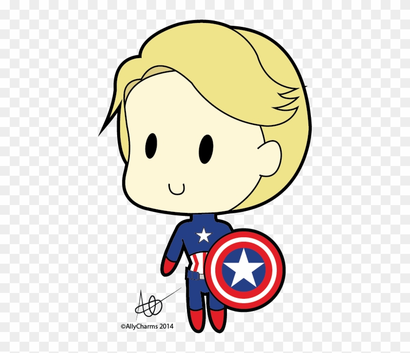 Allycharms 3 1 Captain America Chibi By Allycharms - Cartoon #1076948