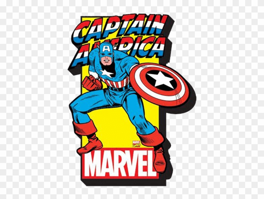 Captain America Comic Book Magnet - Marvel Captain America Logo Magnet #1076973