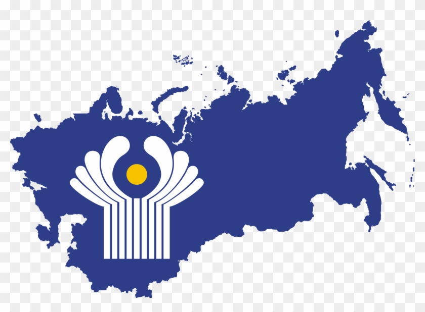 Flag And Map Of The Cis - Commonwealth Of Independent States #1077160