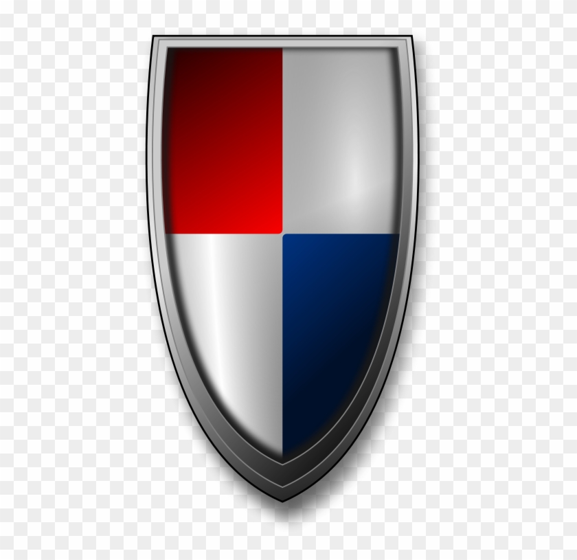 Shield Clipart - Escudo Azul E Vermelho #1077210