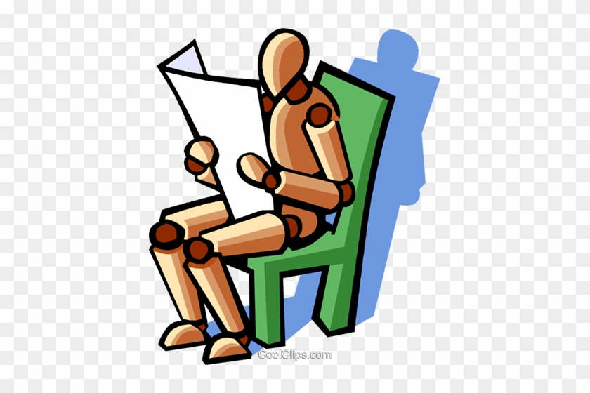 Man Reading The Newspaper Royalty Free Vector Clip - Law Of Obligations #1077367