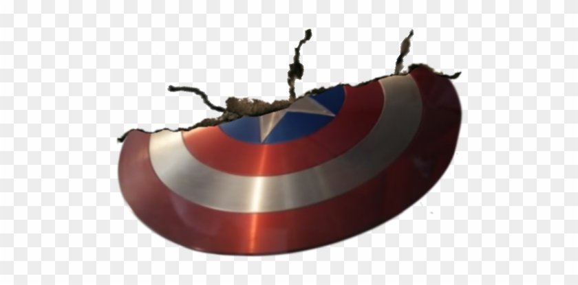 Captain America Shield Wedged In The Wall - Captain America Shield #1077470
