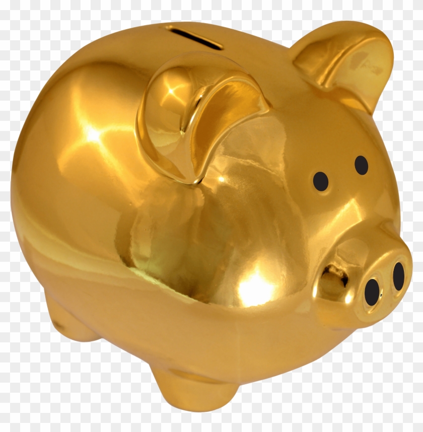 Gold Coin Clipart - Piggy Bank Png #1077477