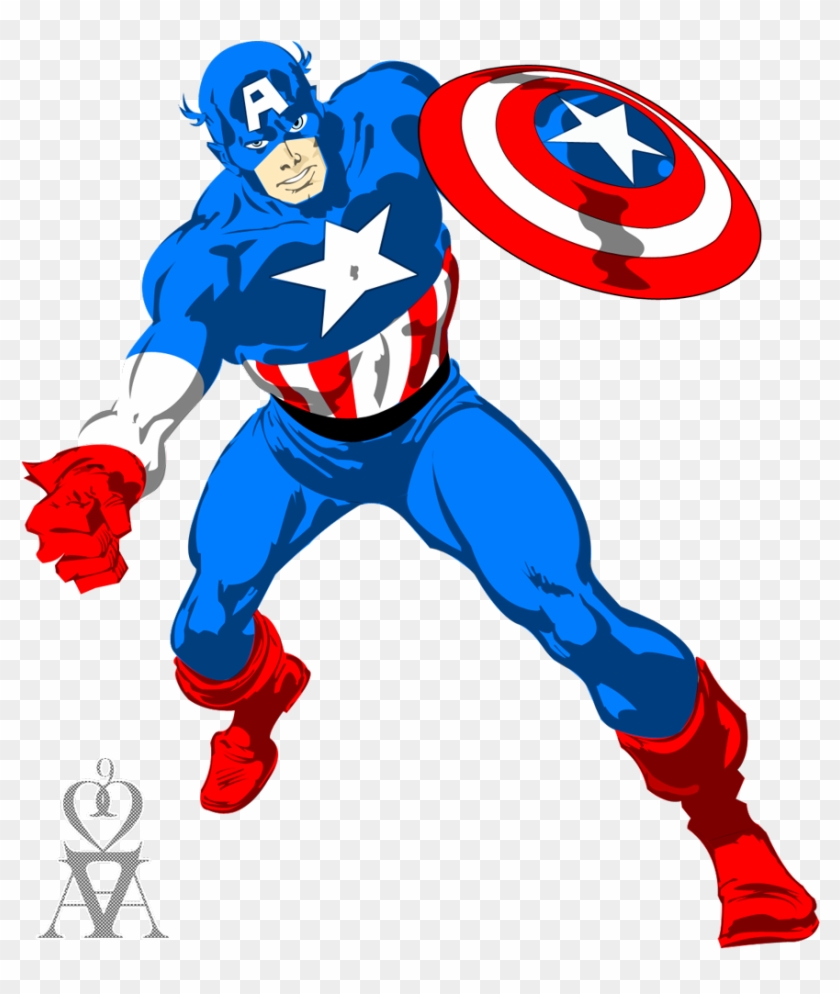 Captain - Captain America Vector #1077504