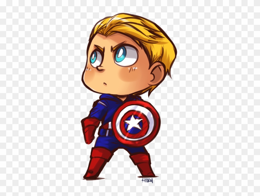Captain America By Kiirusama - Captain America Drawing Cute - Free Transpar...