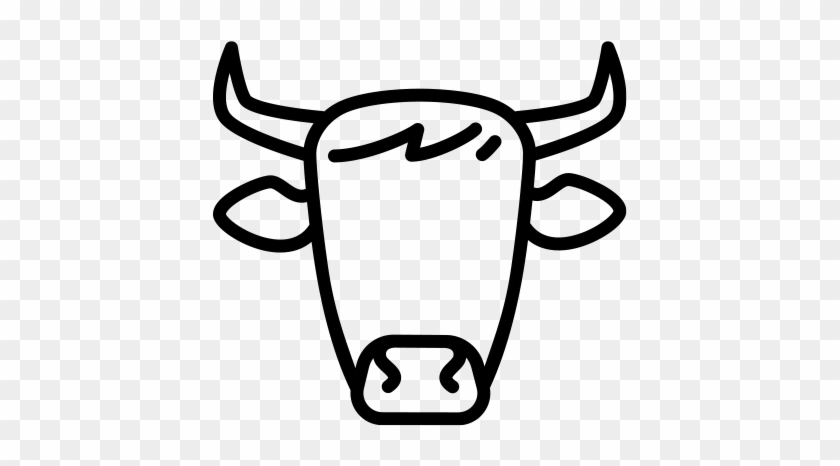 Beef And Veal Dishes - Cow Head Vector Png #1077573