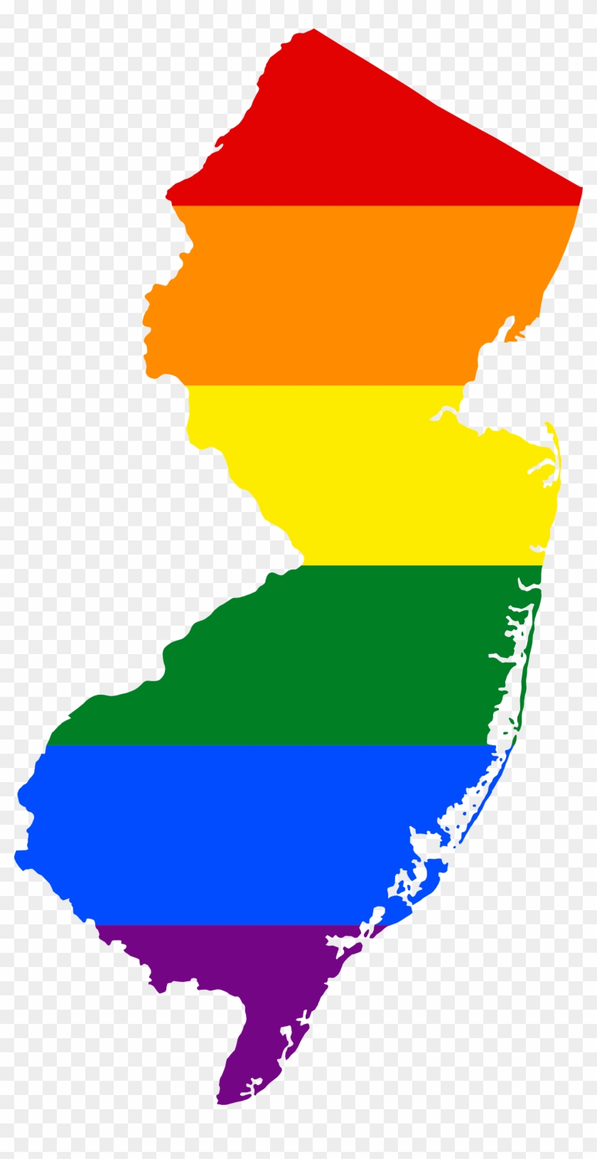 Lgbt Flag Map Of New Jersey - Italians In New Jersey #1077634