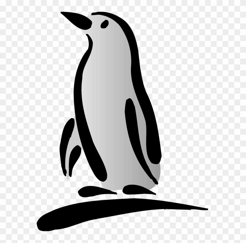 Penguin Clipart Silhouette - Penguin Silhouette Art #1077649