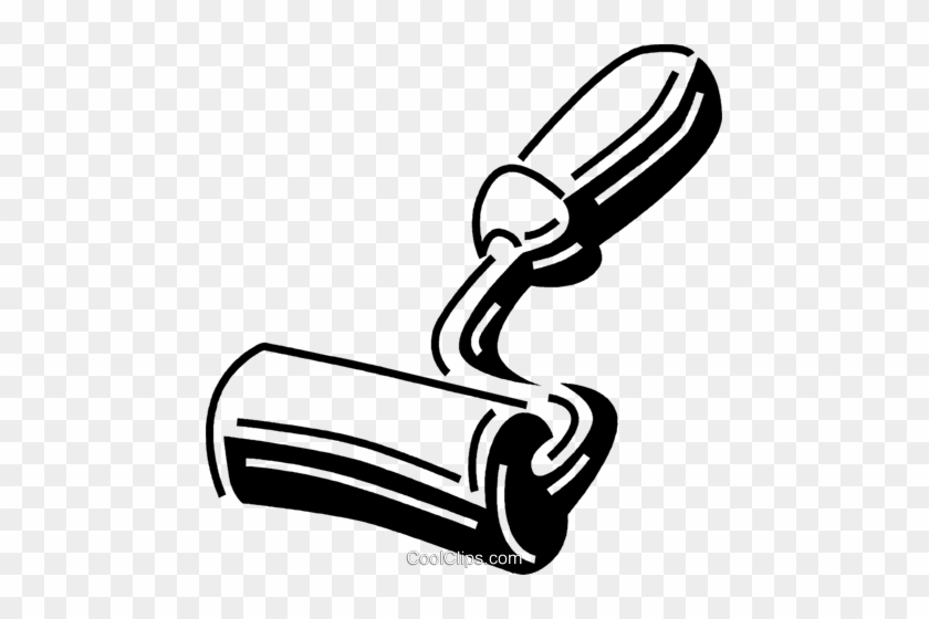 Paint Roller Royalty Free Vector Clip Art Illustration - Farbroller Clipart #1077681