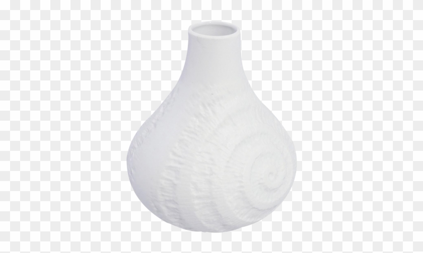 Modernist White Bisque Vase With Organic Swirl Design - 盛り 塩 #1077836