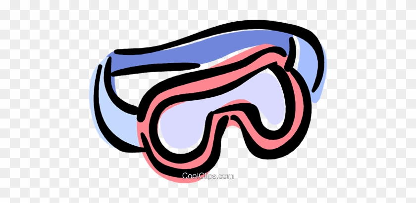 Ski Goggles Royalty Free Vector Clip Art Illustration - Ski Goggles Clip Art #1077980