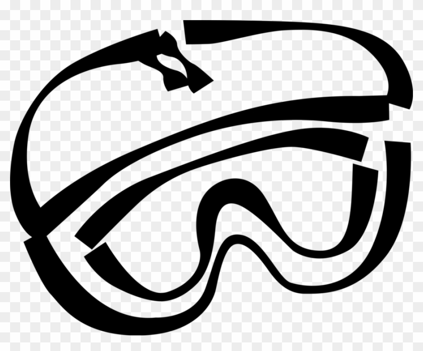 Vector Illustration Of Ski Goggles Provide Eye Protection - Goggles Clip Art #1077989