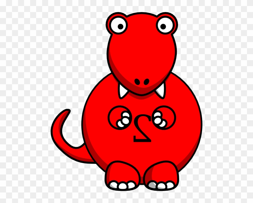 Red Dinosaur Clip Art At Clker - Dinosaur Clipart #1078264