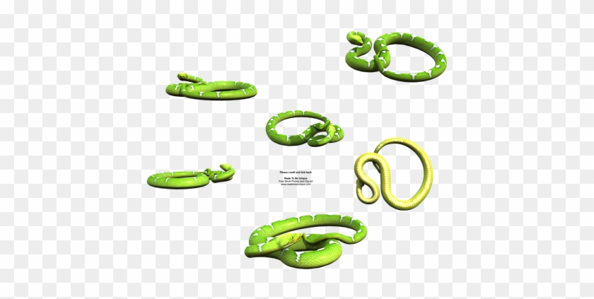 Smooth Green Snake Clipart Background - Snakes #1078397