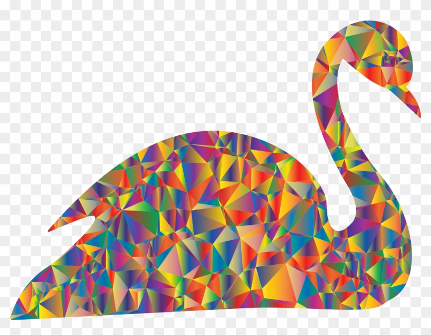 Low Poly Swan - Colorful Swan Keychain, Adult Unisex, Size: 2.25", #1078521