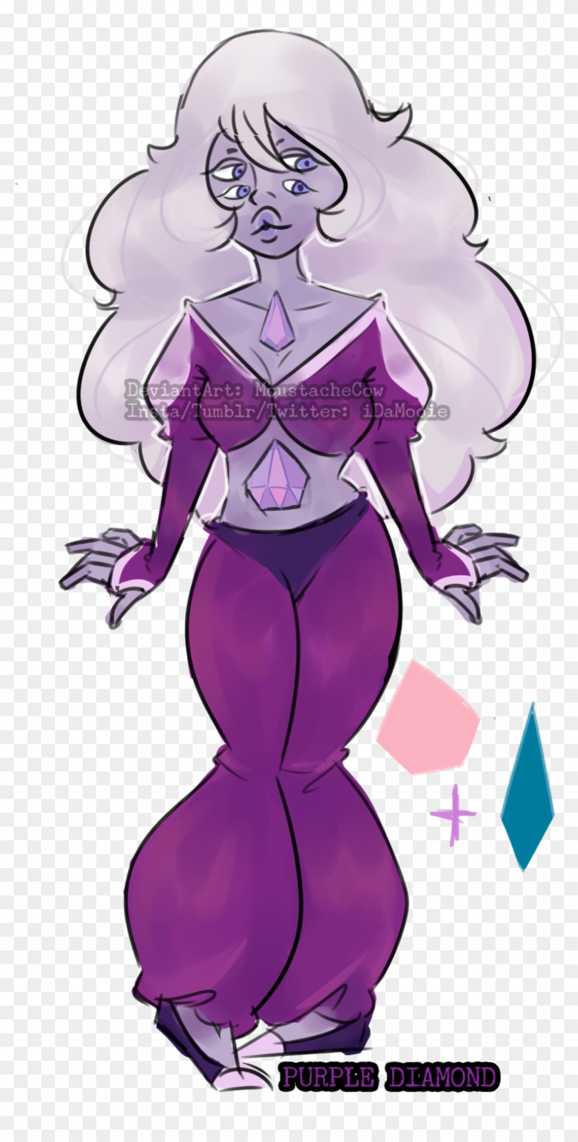 [digital Art] Purple Diamond By Moustachecow - Cartoon #1078568