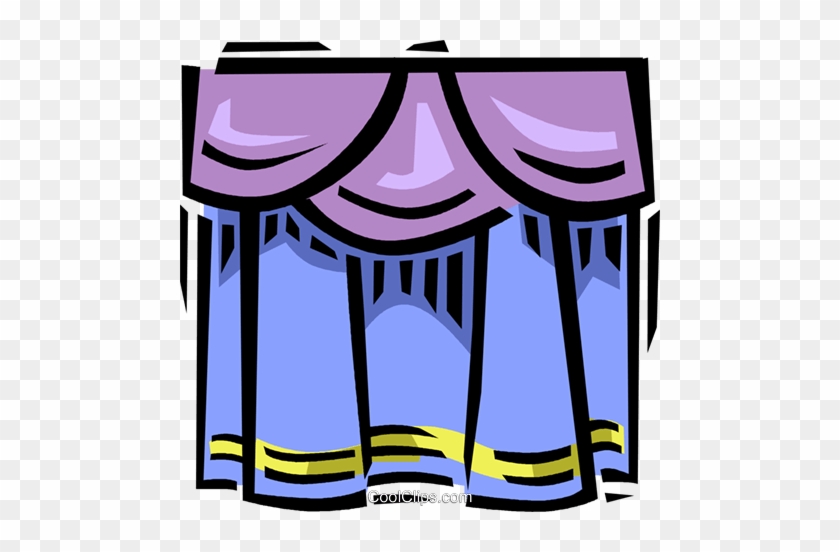 Theatre Curtains Royalty Free Vector Clip Art Illustration - Clip Art #1078596