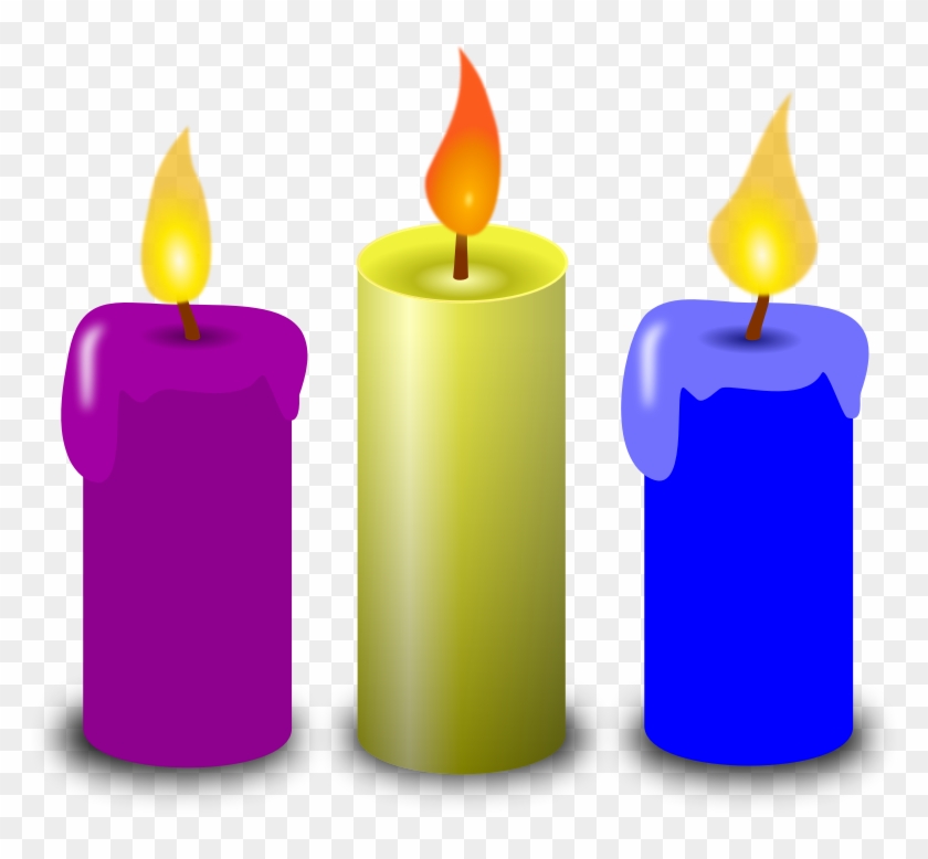 Candles - Three Candles Clipart #1078679