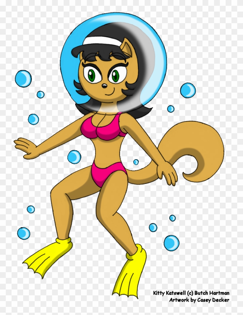 Underwater Kitty By Caseydecker - Kitty Katswell Swimsuit #1078757