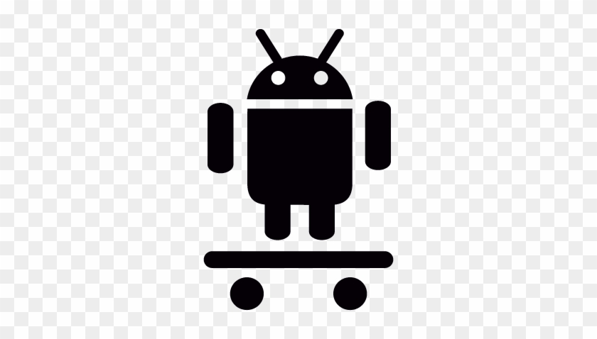 Android On Skateboard Vector - Android Skate Icon #1078795