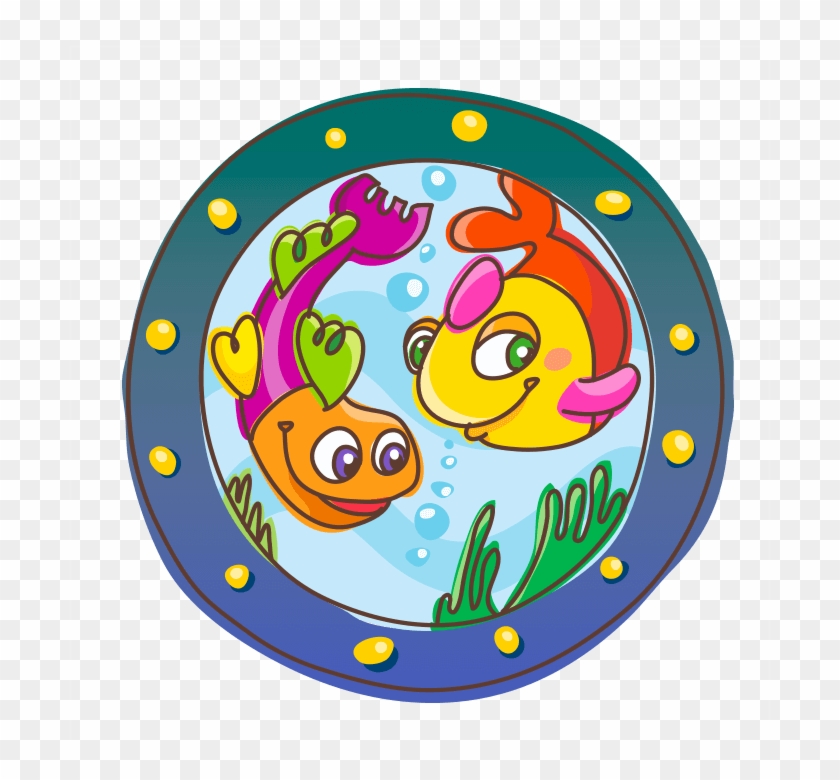 Porthole Whit Fish - Sticker #1078803