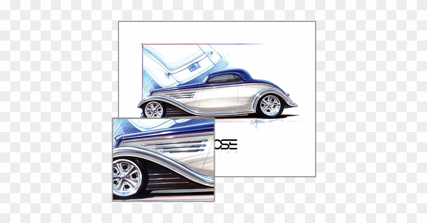 '33 Coupe Print - Kustom Cartoons Cars V8 #1078832
