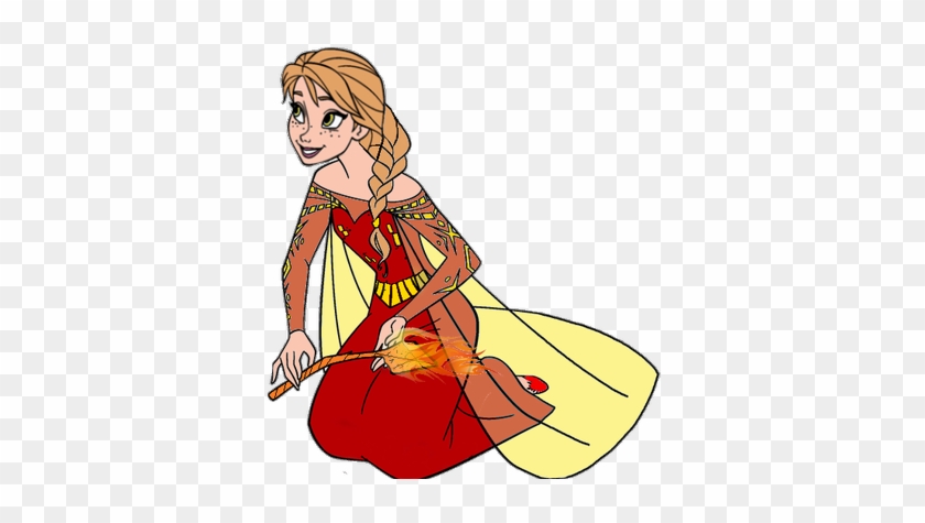 Hot Poker Princess - Frozen Anna Fire Dress #1078855