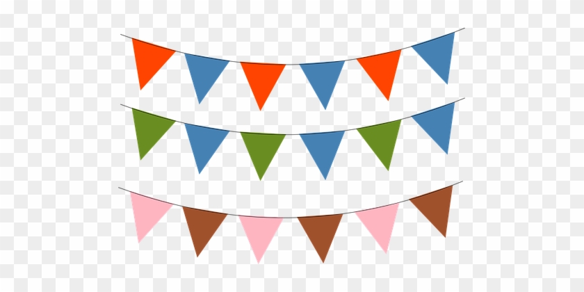 Banners Red Brown Green Blue Triangle Bann - Blue Triangle Banner Png #1078991