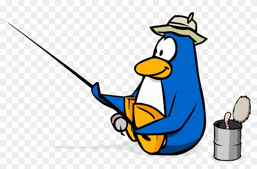 Ice Fising Hat - Club Penguin Fishing Gif #1079011