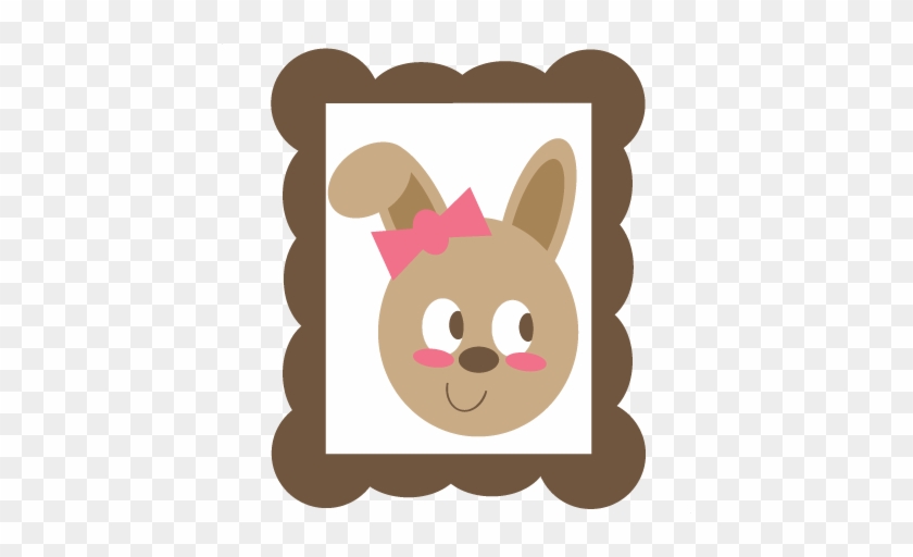 Easter Bunny In Frame Svg Files Easter Svg File Bunny - Cartoon #1079059