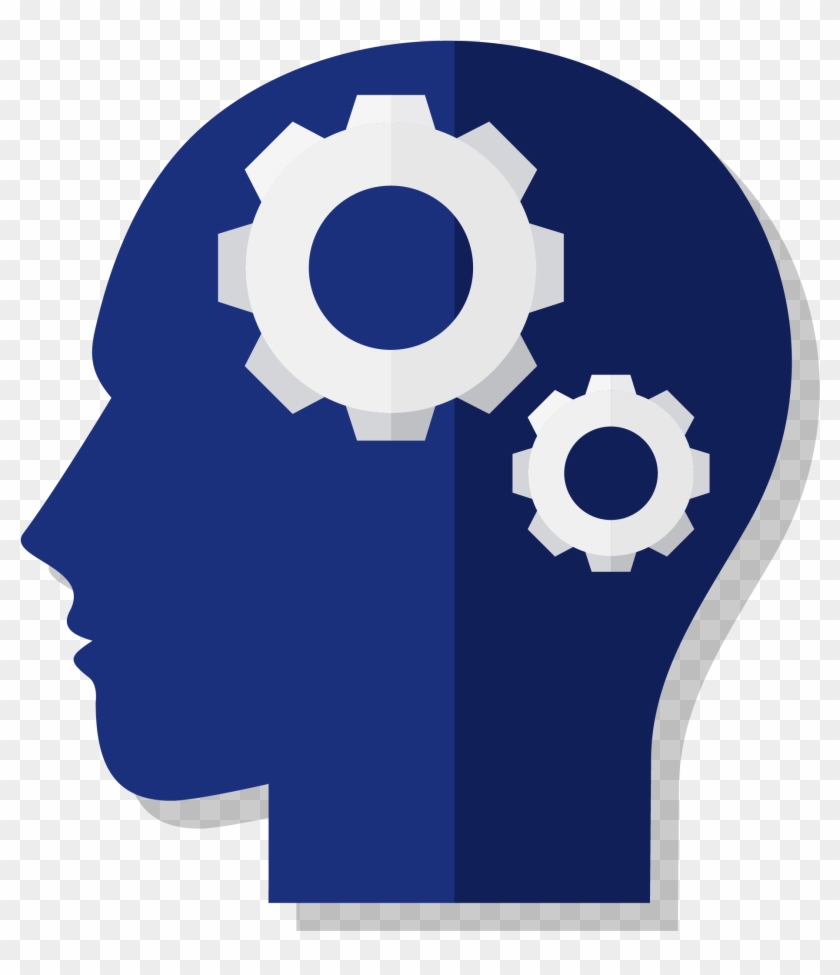 Gear Brain Human Head Icon - Gears Brain Png #1079192