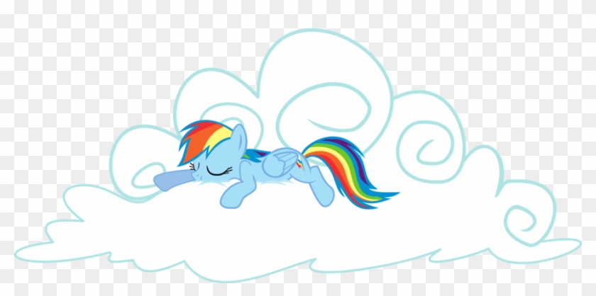 Happy And Sleepy Rainbow Dash With Cloud By Uxyd - Google Logo #1079237