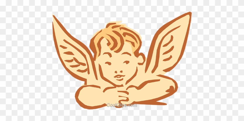 Angel Boy Royalty Free Vector Clip Art Illustration - Anjo Querubim Vetor #1079253