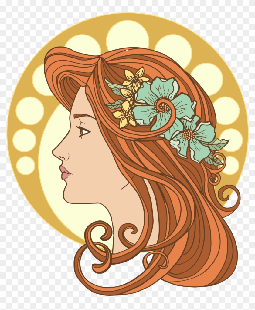 Beautiful Woman Face Vector - Beautiful Woman Vector Png #1079319