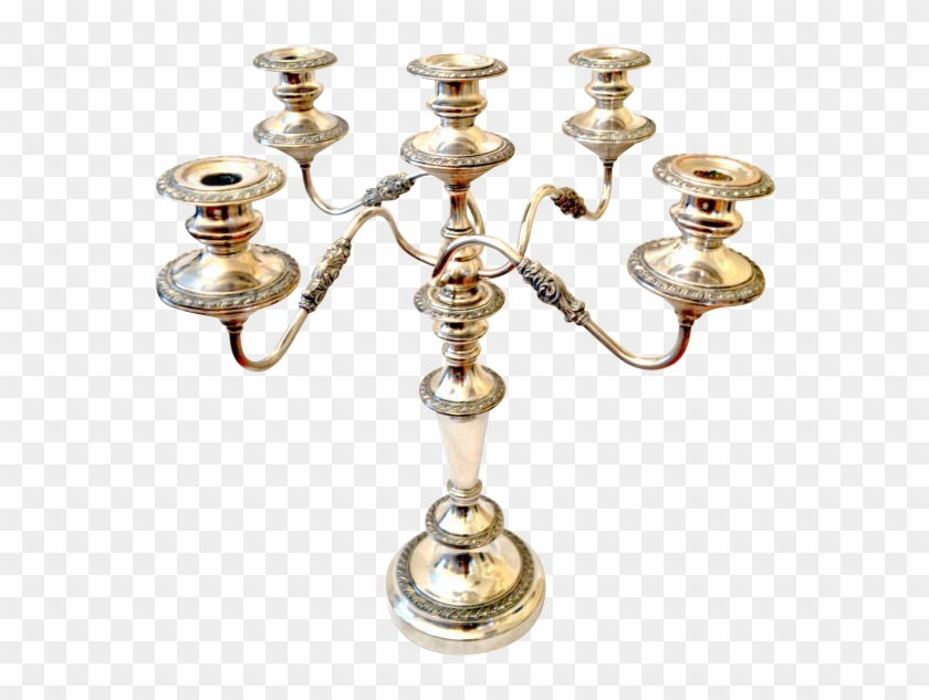 Five Light Silver Plate Candelabra Hartford Sterling - Brass #1079365