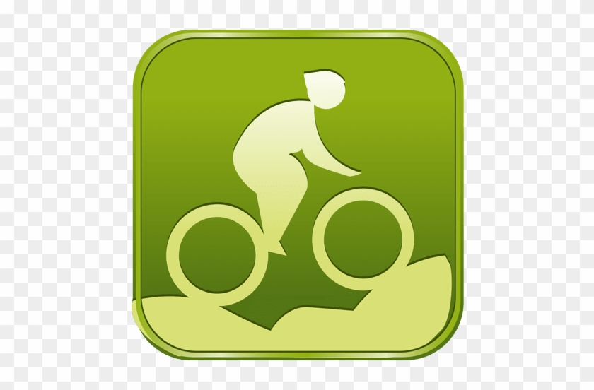 Cycling Mountain Bike Square Icon - Iconos De Montar Bicicleta Png #1079369