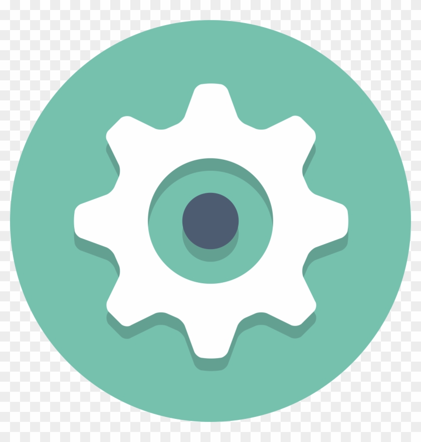 Open - Gear Round Icon Png #1079371