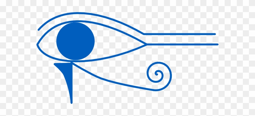 Blue Eye Of Horus Svg Clip Arts 600 X 303 Px - Eye Of Horus #1079404