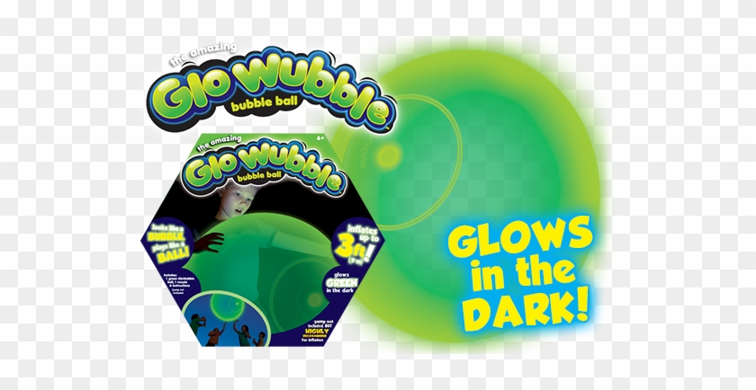 Pin Glow In The Dark Wubble Bubble Ball - Glo Wubble Bubble Ball, Net Wt: 0.05 Oz (1.5g) #1079507